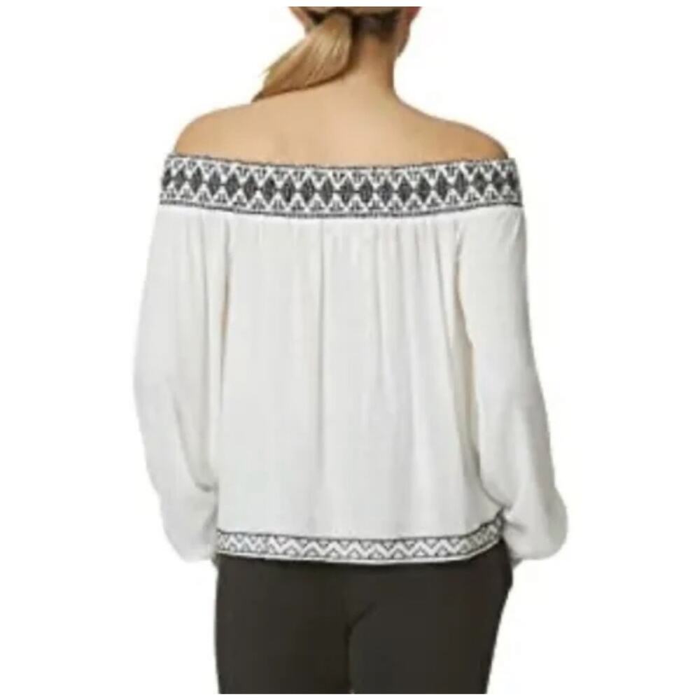 Anthropologie Avec Les Filles Embroidered Smocked Off The Shoulder Top Blouse XS - Picture 2 of 14